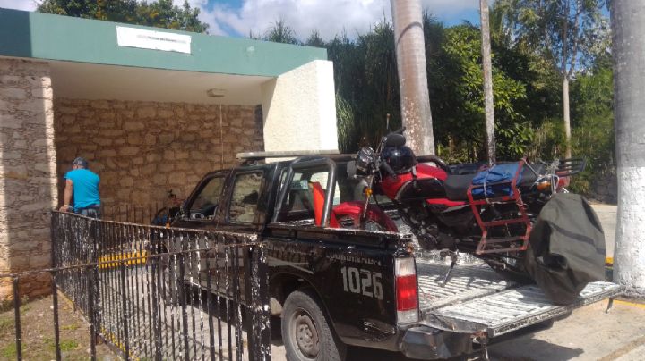Repartidor sufre un accidente por culpa de un perro en Suma de Hidalgo, Yucatán
