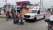 Chofer de una combi en Ciudad del Carmen deja herido a un motociclista tras atropellarlo