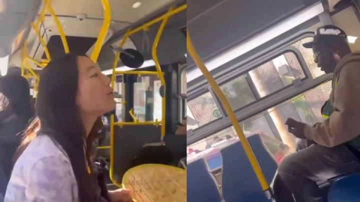 Mujer aúlla como perro a un hombre en el autobús; está es la polémica razón: VIDEO