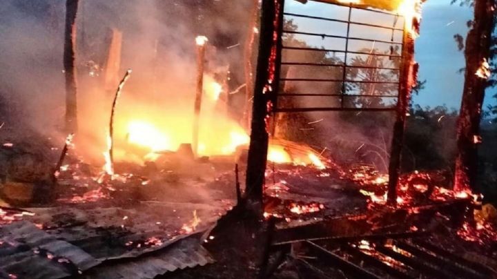 Explota tanque de gas LP en Champotón y provoca incendio en una casa: VIDEO