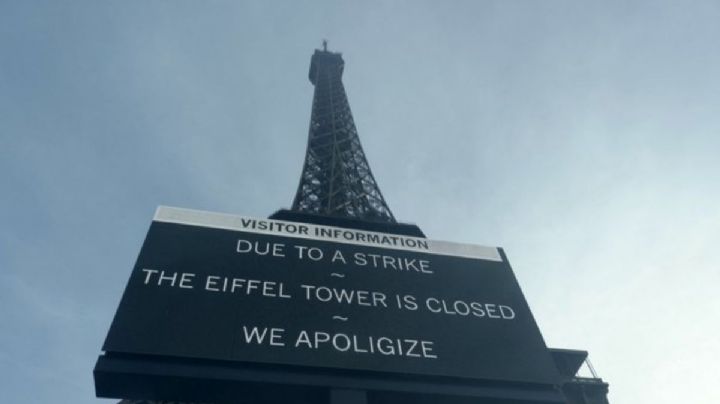 Torre Eiffel  cerró sus puertas por una huelga de trabajadores