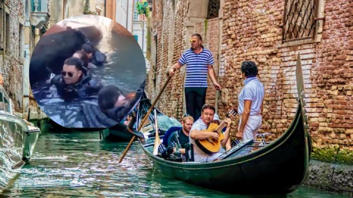¡Al agua! Góndola en Venecia se voltea con turistas a bordo: VIDEO