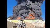 Fuerte incendio consume una fábrica de velas en Tepotzotlán, Estado de México