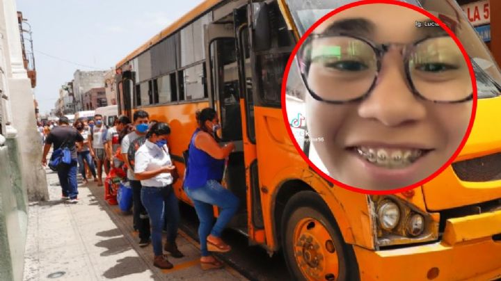 Joven se pierde en un camión de Mérida y se viraliza en TikTok