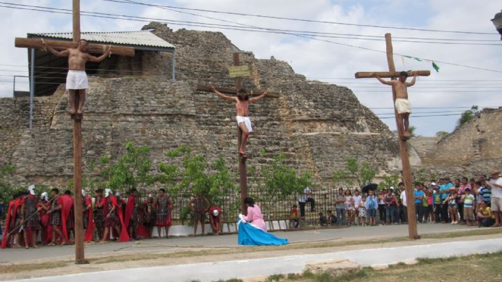 Vecinos de Acanceh comienzan preparativos para las celebraciones de Semana Santa