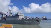 Armada de México realiza ceremonia de despedida para el buque de Veracruz en Progreso