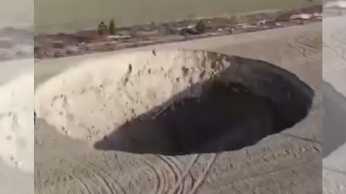 Reportan extraño cráter de 100 metros de diámetro en Turquía