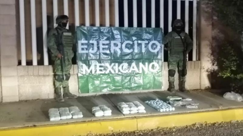 Ejército Mexicano y Guardia Nacional aseguran droga, armamento y vehículos en Culiacán