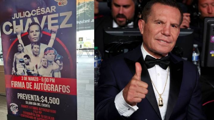 Julio César Chávez golpeado... por la crítica, cobra miles por autógrafo
