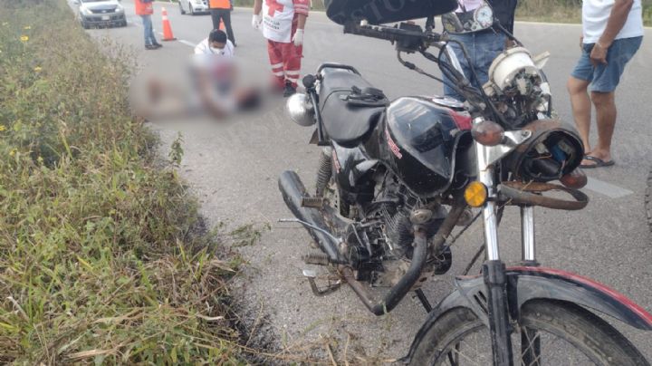 Motociclista se accidenta en Carrillo Puerto luego de dormitar mientras conducía