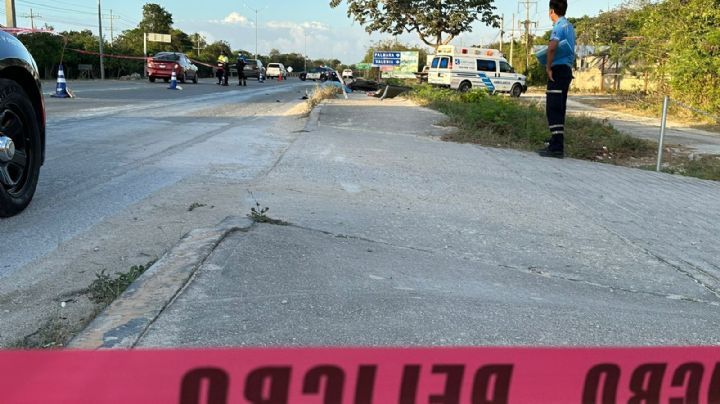 Motociclista muere luego de impactarse contra una señalética en Playa del Carmen