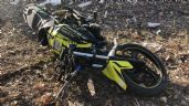 Hallan motocicleta desvalijada entre la maleza del Periférico de Campeche