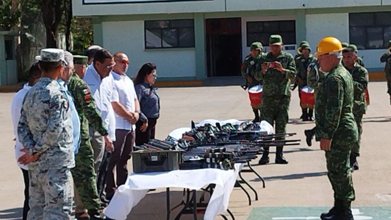 Sedena destruye 220 armas de fuego decomisadas en Campeche