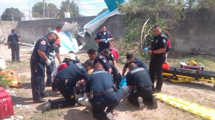 SSP Yucatán confirma lesionados en el desplome de una avioneta en Mérida
