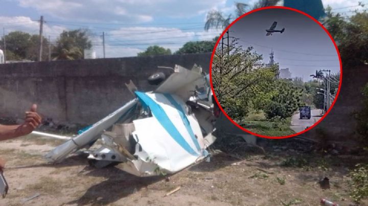 Así fue el momento del desplome de una avioneta en Mérida: VIDEO