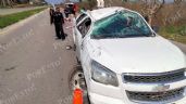 Camioneta vuelca en la carretera Mérida-Valladolid; hay 8 lesionados