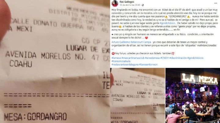 Mujer denuncia en redes sociales "gordofobia" por parte del personal de un bar en Torreón