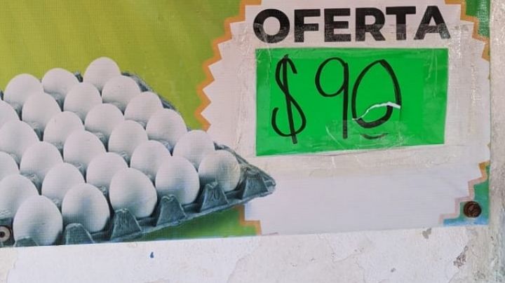 Baja cinco pesos el huevo en Chetumal