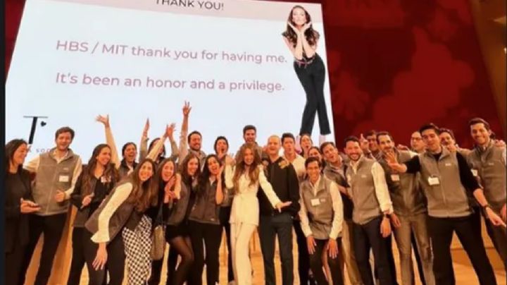 Thalía impartió "clases" de negocios en la Universidad de Harvard: VIDEO