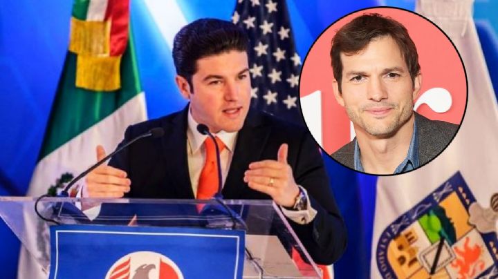 Samuel García, gobernador de Nuevo León, presume fotografía con Ashton Kutcher