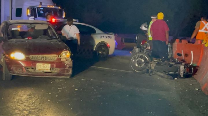 Motociclista protagoniza accidente en la carretera federal Campeche-Mérida