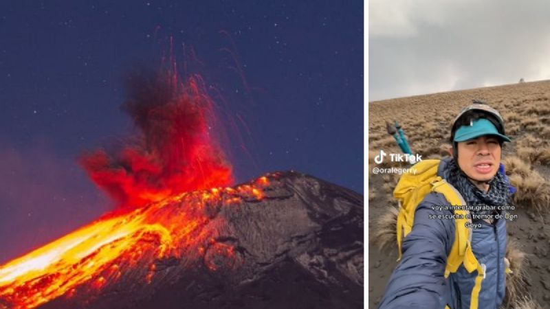 ¡Sin miedo! Tiktoker desobedece y se acerca al volcán Popocatépetl