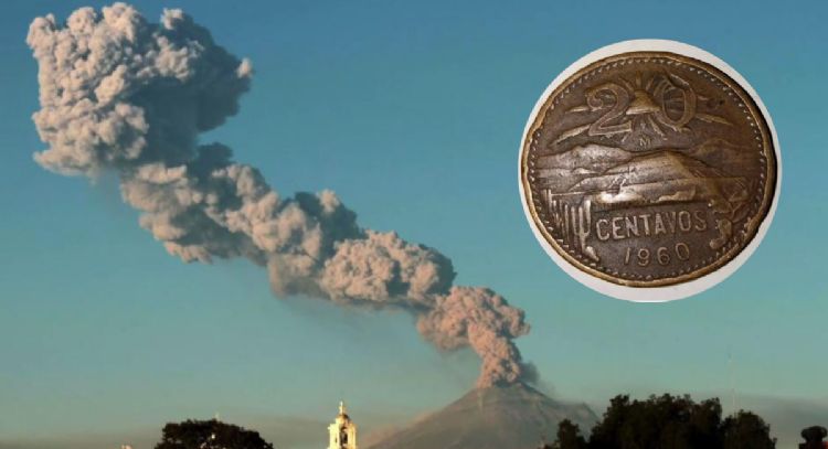 Venden hasta en 450 mil pesos una moneda con imagen del Popocatépetl