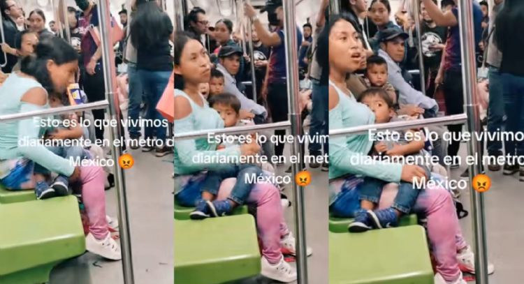 Mujeres pelean en metro CDMX tras criticar a pasajera que amamantaba a su bebé: VIDEO
