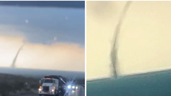 Captan tornado a espaldas del aeropuerto de Coahuila este lunes