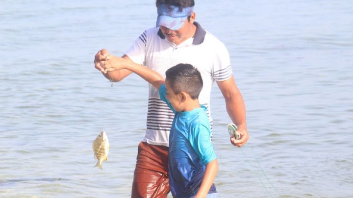 Familias celebran el Día del Padre con torneo de pesca en San Crisanto