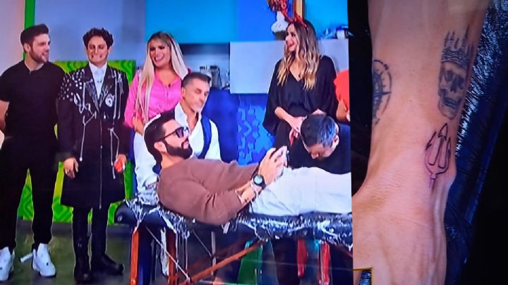 Poncho, Sergio, Nicola y Wendy, se tatúan en vivo el tridente del Team Infierno: VIDEO