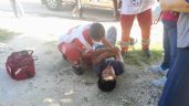 Motociclista resulta herido tras chocar contra camioneta en Escárcega