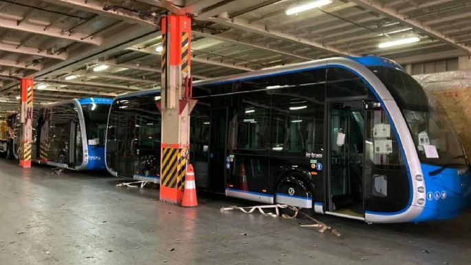 IE-TRAM en Mérida: Viajan primeras unidades del transporte eléctrico a Yucatán