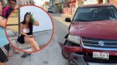 Mujer de Quintana Roo termina con lesiones en la cabeza tras causar accidente en Ciudad del Carmen