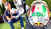 Checo Pérez alista casco especial para celebrar 250 carreras en la F1: VIDEO