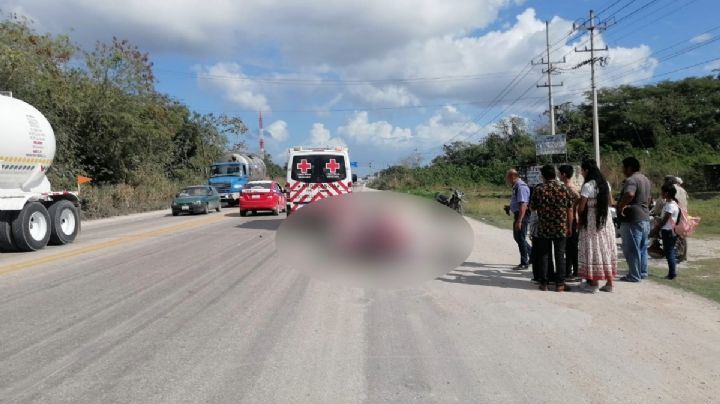 Muere motociclista al ser arrollado por una camión en la vía Escárcega-Villahermosa