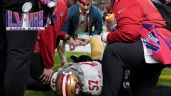 Dre Greenlaw, de los San Francisco 49ers, se lesiona el tobillo durante el Super Bowl LVIII