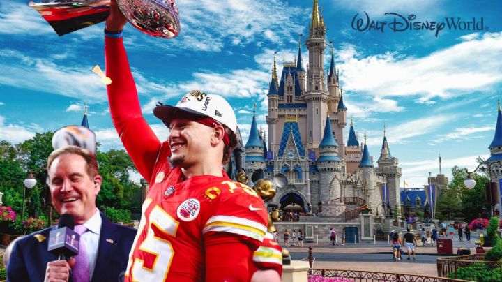 Patrick Mahomes celebra en Disneyland la victoria de Chiefs en el Super Bowl
