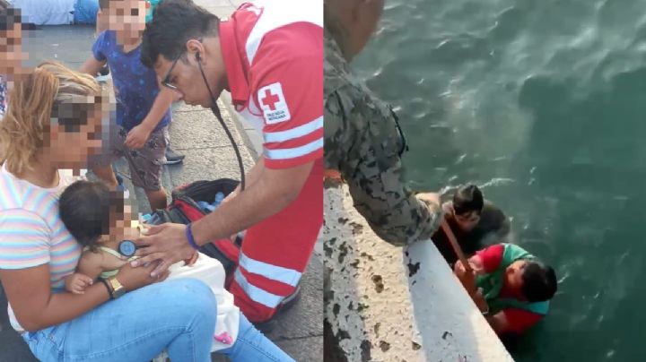 Bebé cae al mar con todo y carriola en el malecón de Veracruz: VIDEO