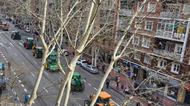 Madrid vive una nueva protesta agrícola y se “inunda” de tractores